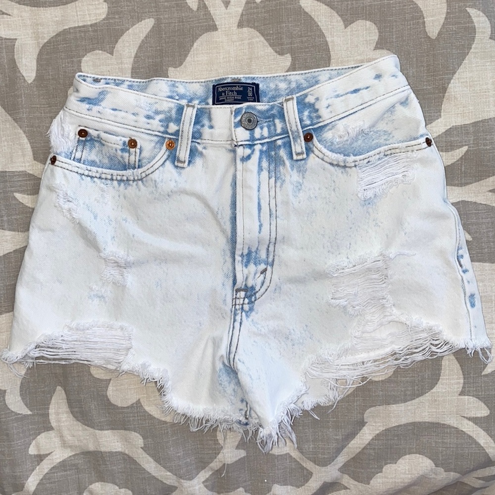 Distressed Denim Shorts